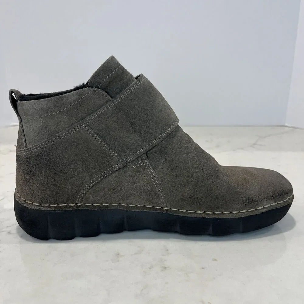 Josef Seibel NEW Calais 53 EU 37 US 6 -6.5 Taupe Comfort Ankle Boots Suede‎